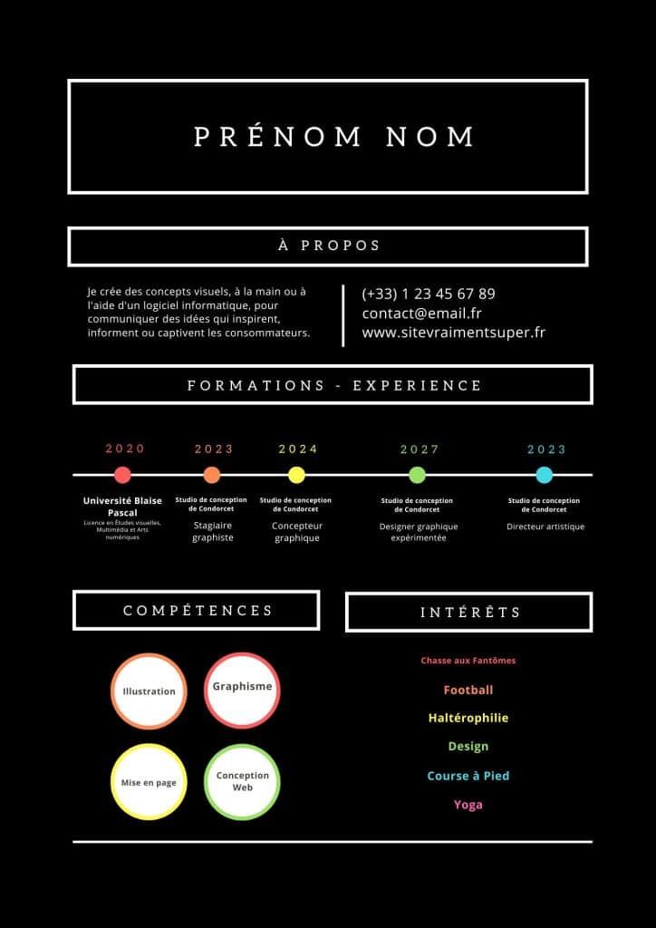 Infographie Structure CV